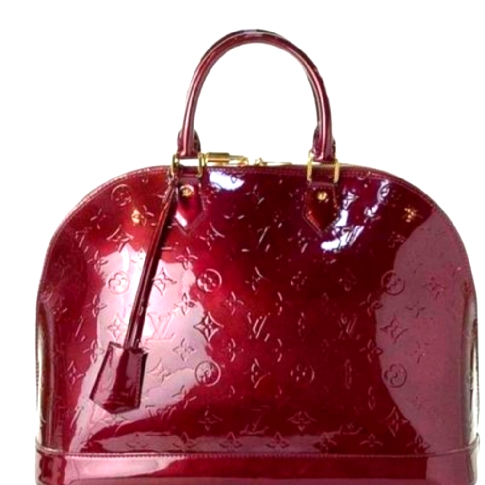 100% Authentic Louis Vuitton Large Vernis Alma handbag tote